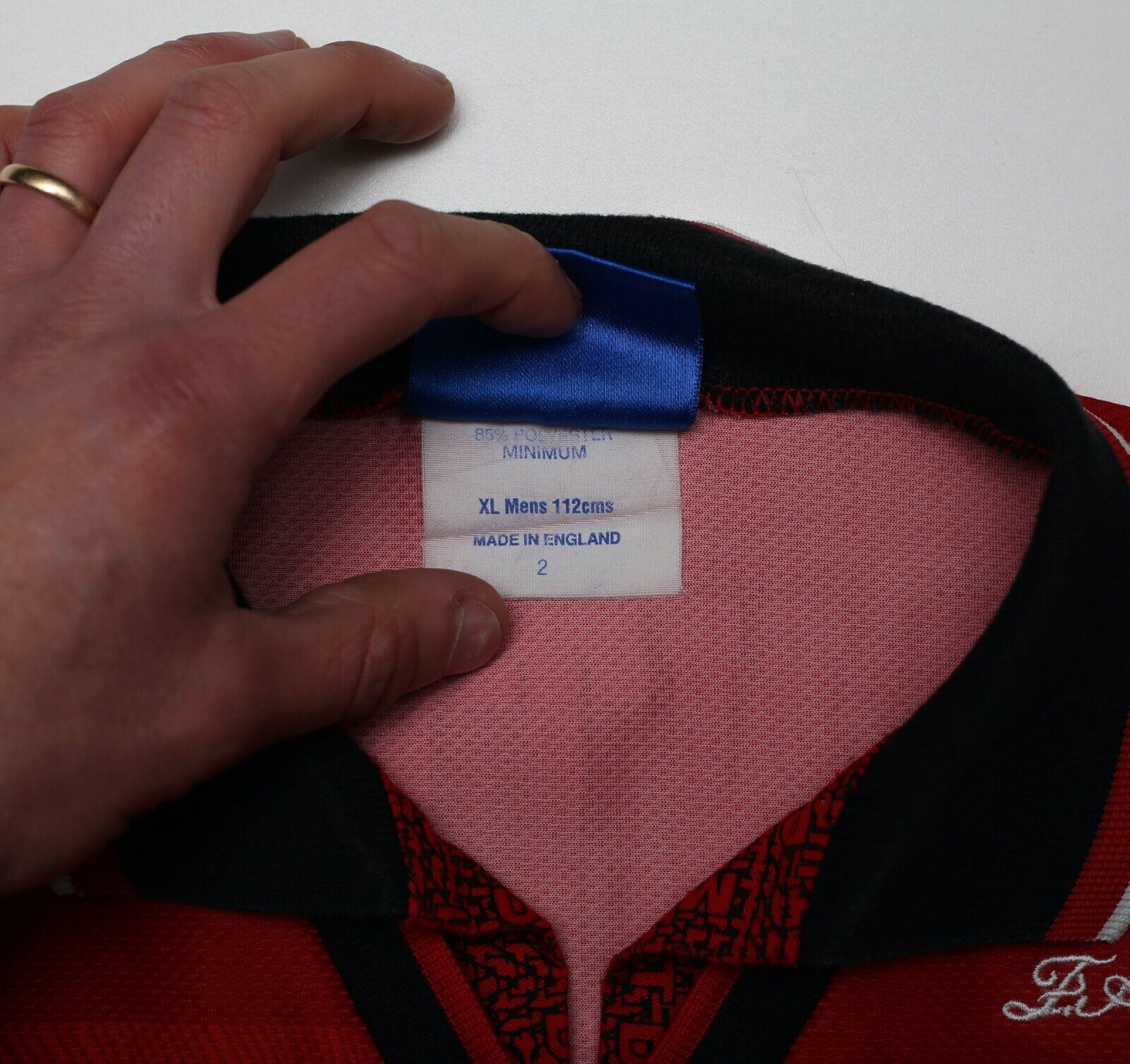 1994/96 CANTONA #7 Manchester United Vintage Umbro FA Cup 96 Football Shirt (XL)