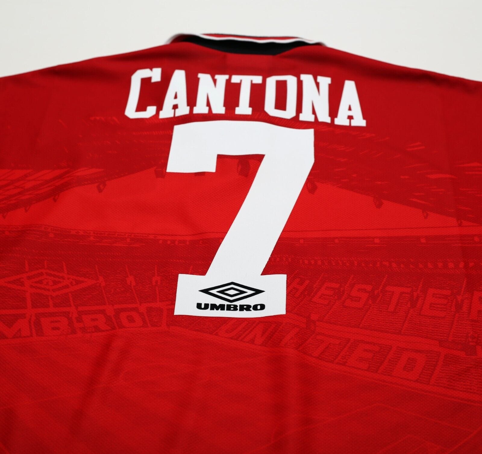 1994/96 CANTONA #7 Manchester United Vintage Umbro FA Cup 96 Football Shirt (XL)