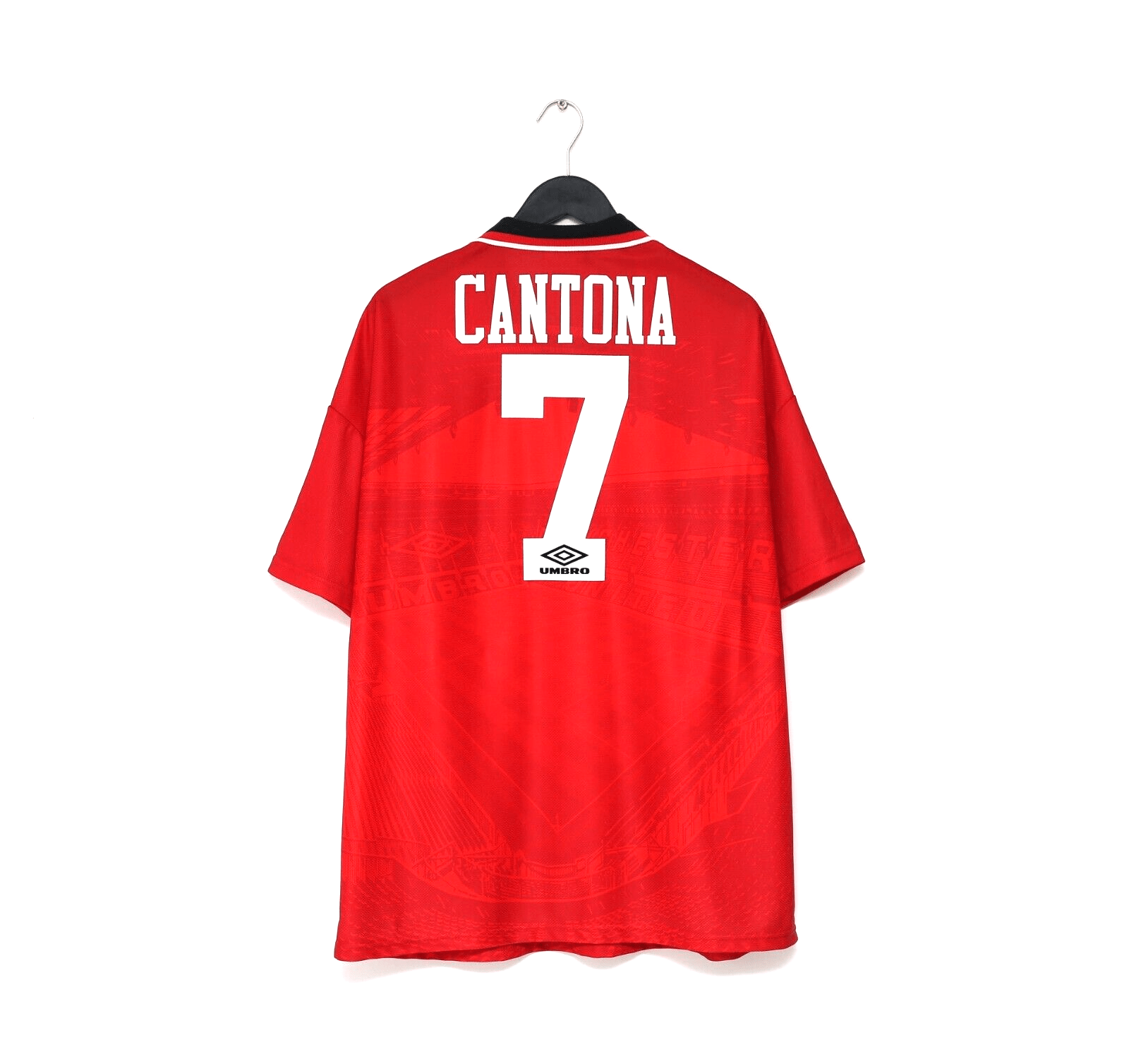 1994/96 CANTONA #7 Manchester United Vintage Umbro FA Cup 96 Football Shirt (XL)