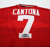 1994/96 CANTONA #7 Manchester United Vintage Umbro FA Cup 96 Football Shirt (XL)