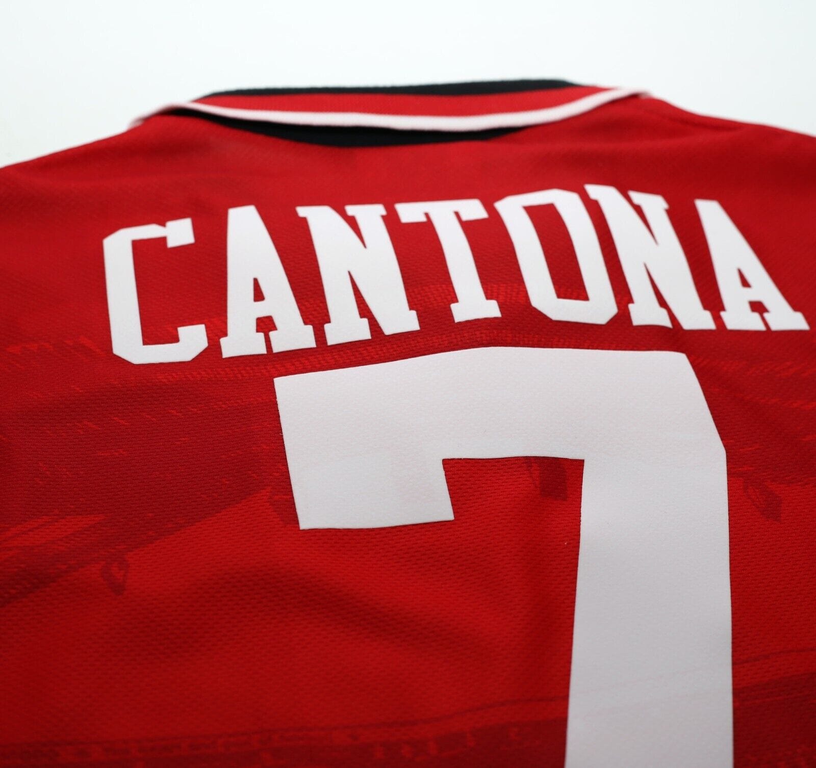 1994/96 CANTONA #7 Manchester United Vintage Umbro FA Cup 96 Football Shirt (XL)