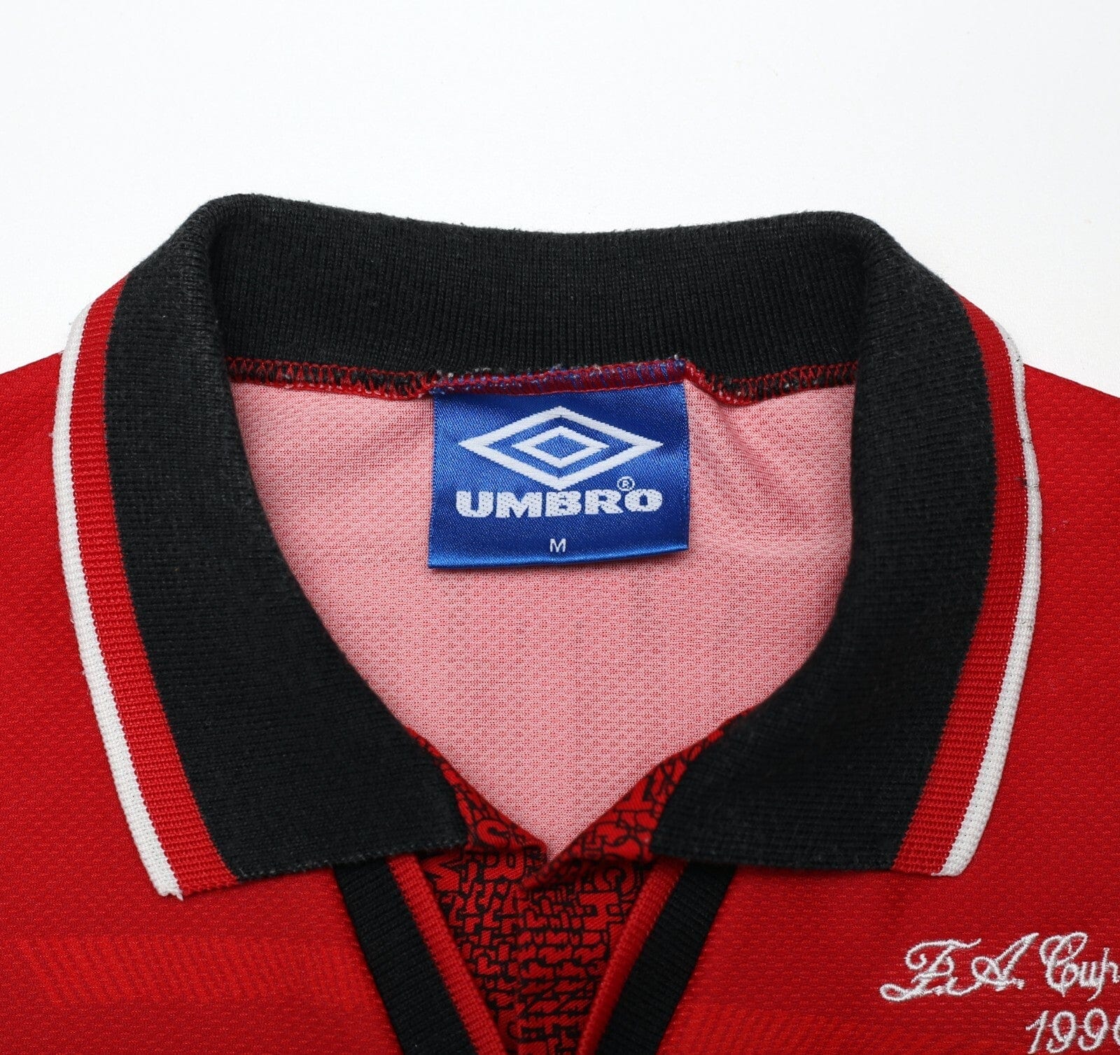 1994/96 CANTONA #7 Manchester United Vintage Umbro FA Cup Final Football Shirt M