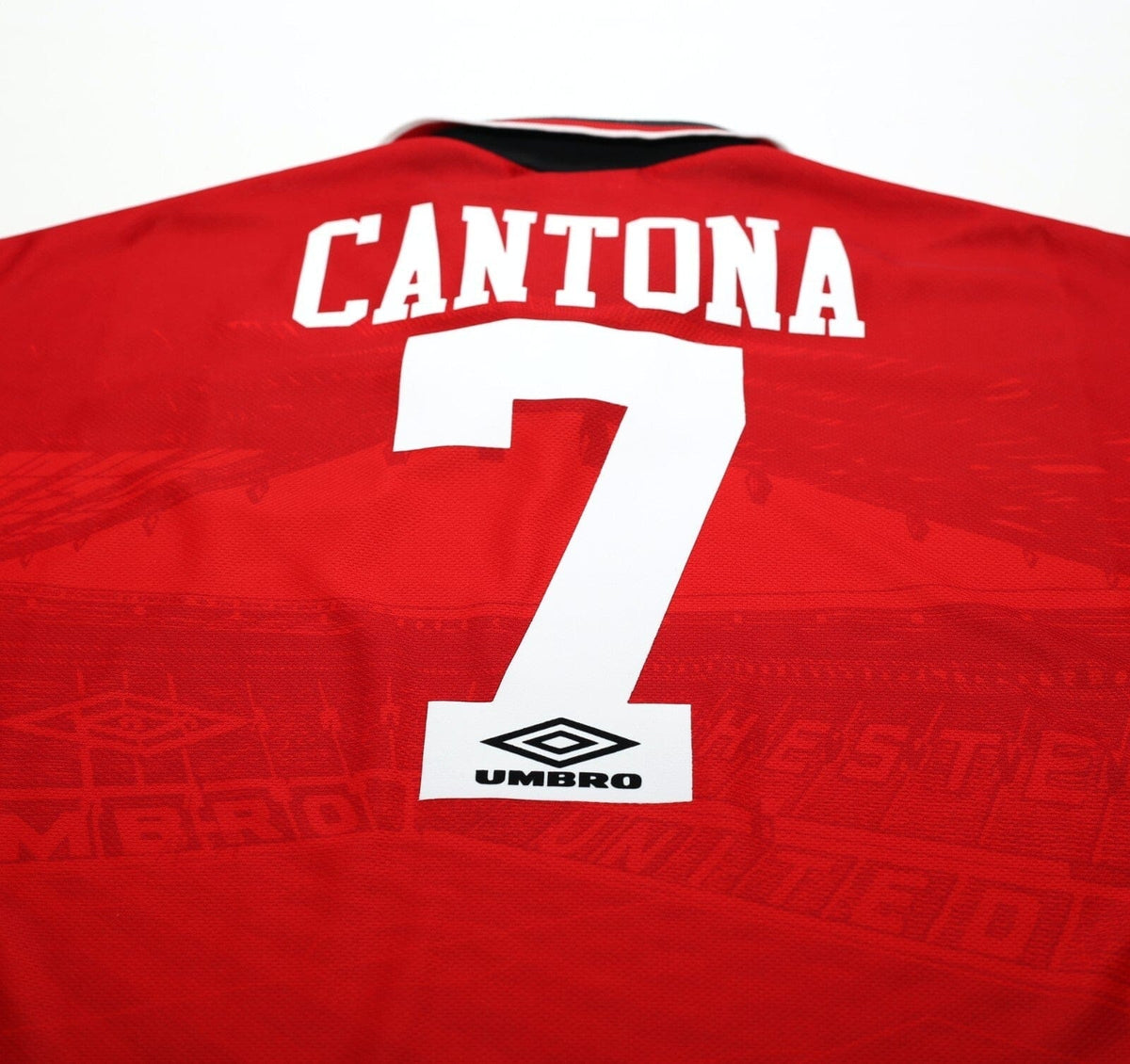 1994/96 CANTONA #7 Manchester United Vintage Umbro FA Cup Final Football Shirt M