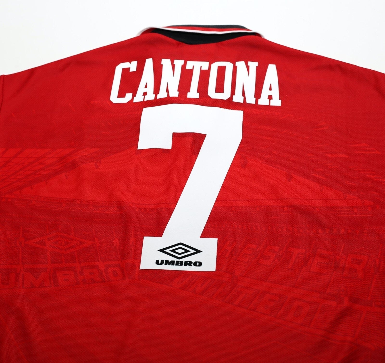 1994/96 CANTONA #7 Manchester United Vintage Umbro FA Cup Final Football Shirt M