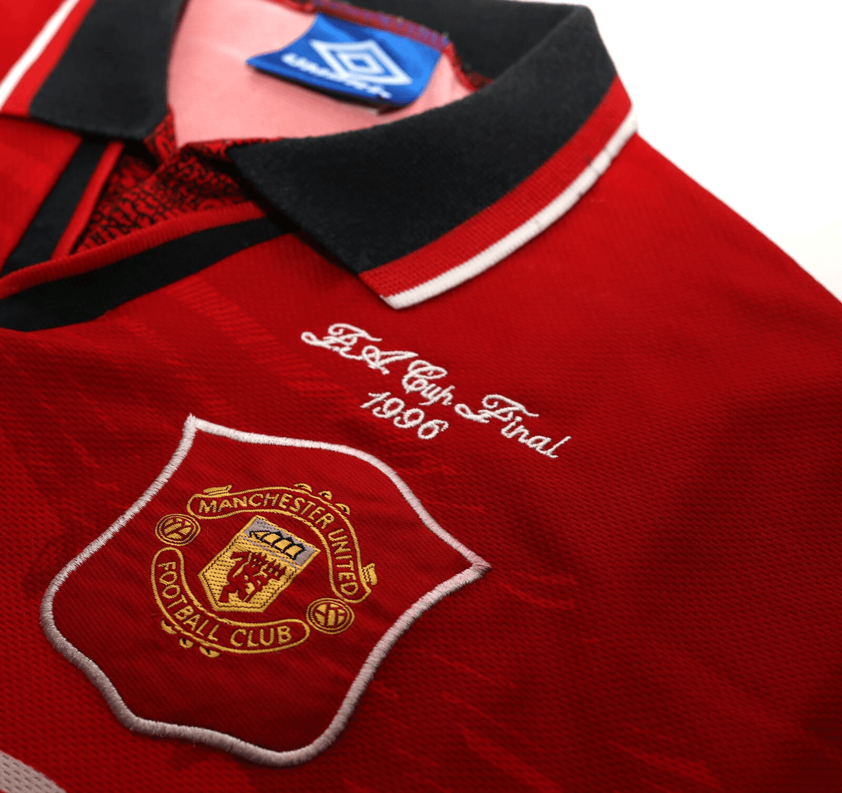 1994/96 CANTONA #7 Manchester United Vintage Umbro FA Cup Final Football Shirt M