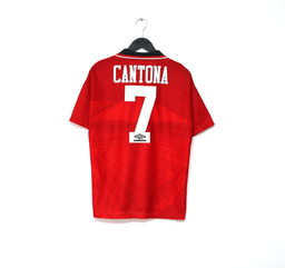 1994/96 CANTONA #7 Manchester United Vintage Umbro FA Cup Final Football Shirt M