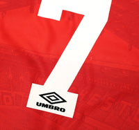 1994/96 CANTONA #7 Manchester United Vintage Umbro Football Shirt (L)