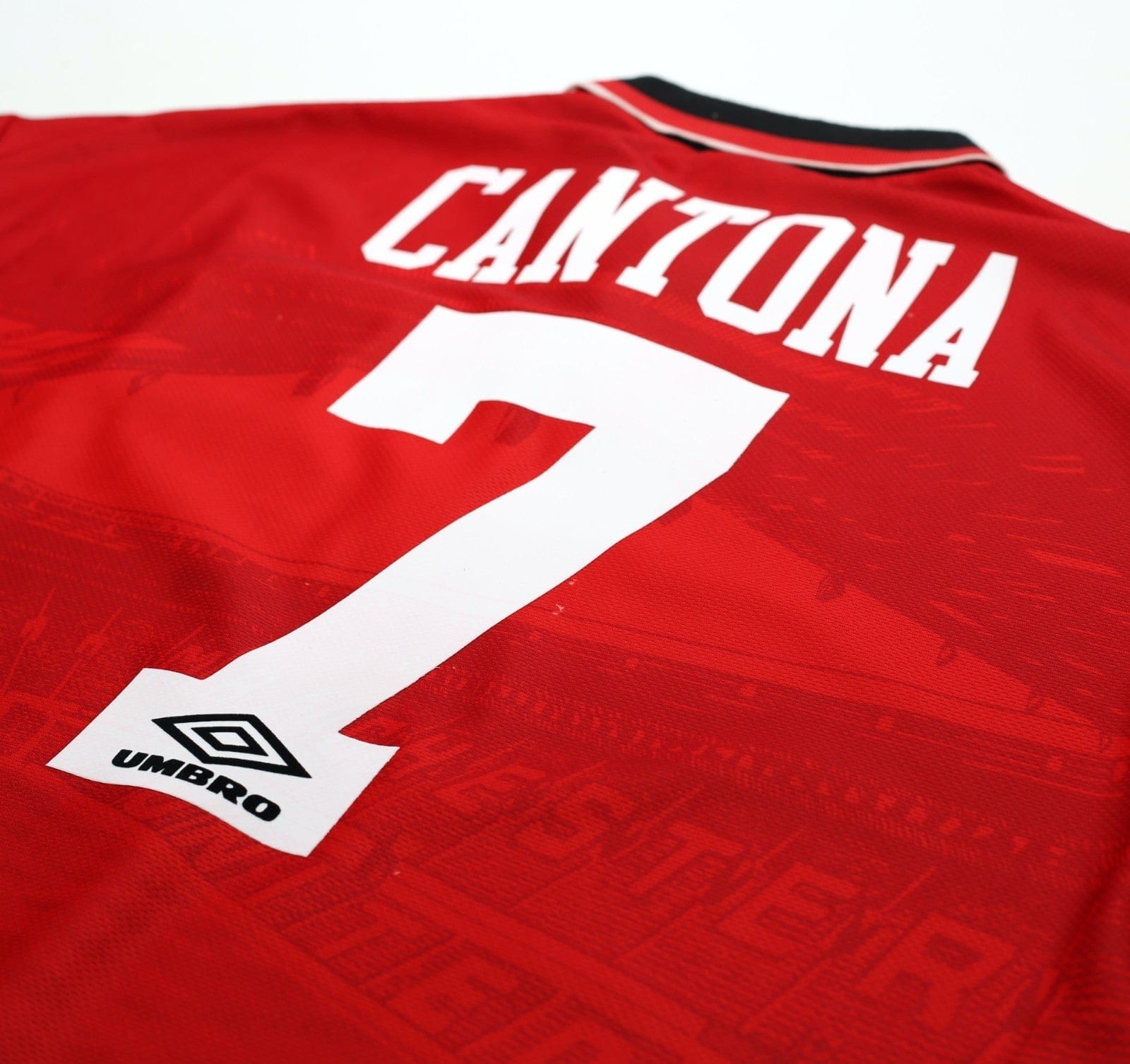 1994/96 CANTONA #7 Manchester United Vintage Umbro Football Shirt (L)