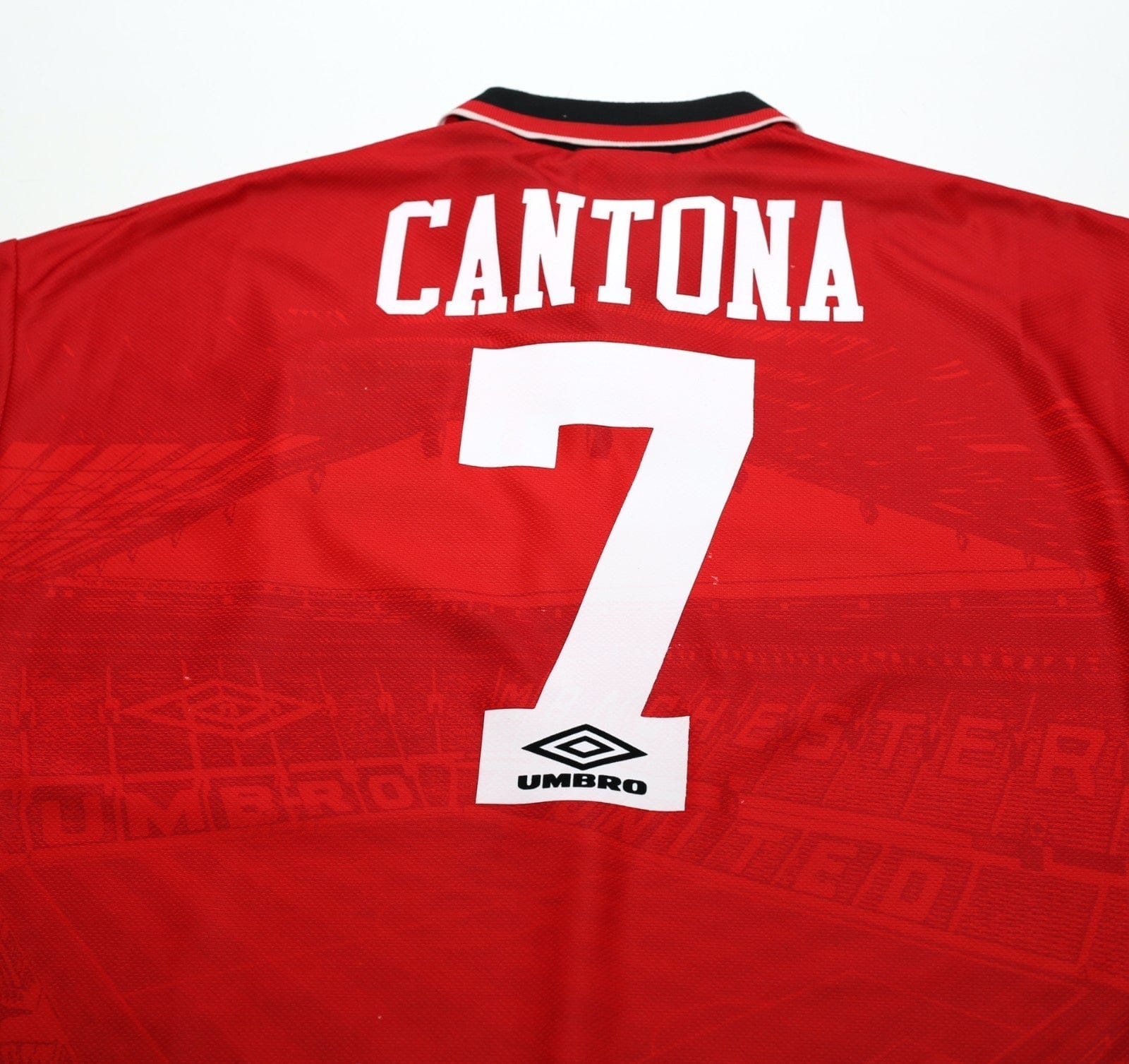 1994/96 CANTONA #7 Manchester United Vintage Umbro Football Shirt (L)