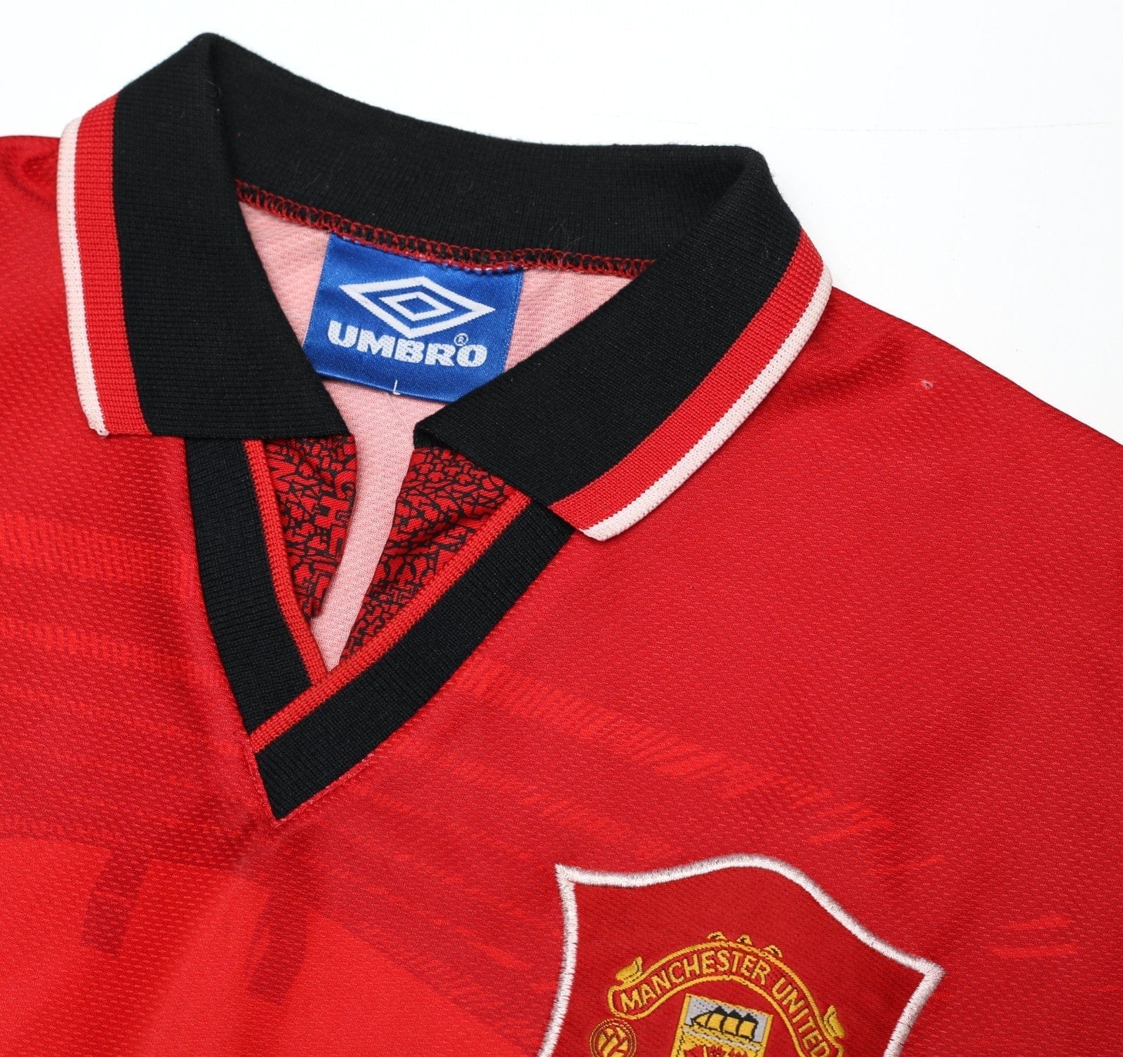 1994/96 CANTONA #7 Manchester United Vintage Umbro Football Shirt (L)