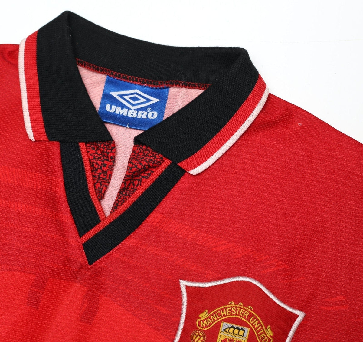 1994/96 CANTONA #7 Manchester United Vintage Umbro Football Shirt (L)