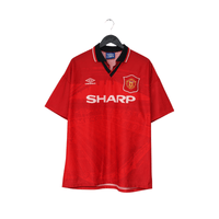 1994/96 CANTONA #7 Manchester United Vintage Umbro Football Shirt (L)