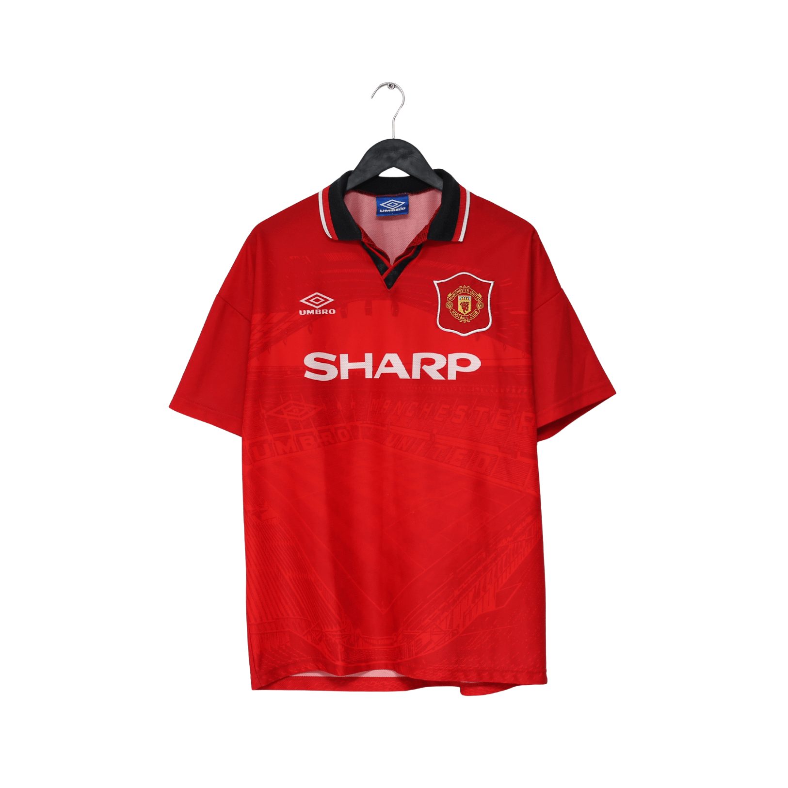 1994/96 CANTONA #7 Manchester United Vintage Umbro Football Shirt (L)