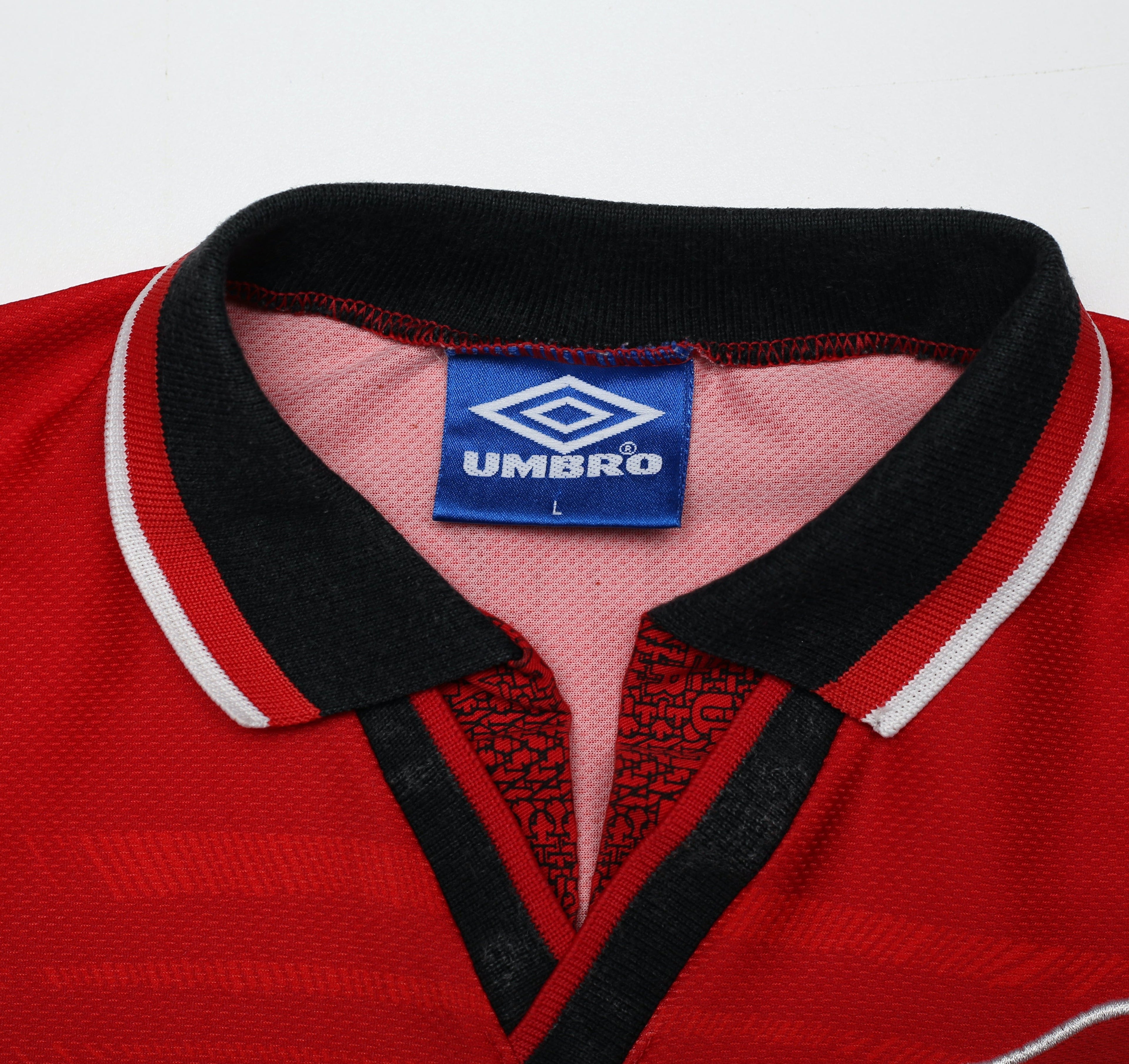 1994/96 CANTONA #7 Manchester United Vintage Umbro Football Shirt (L)