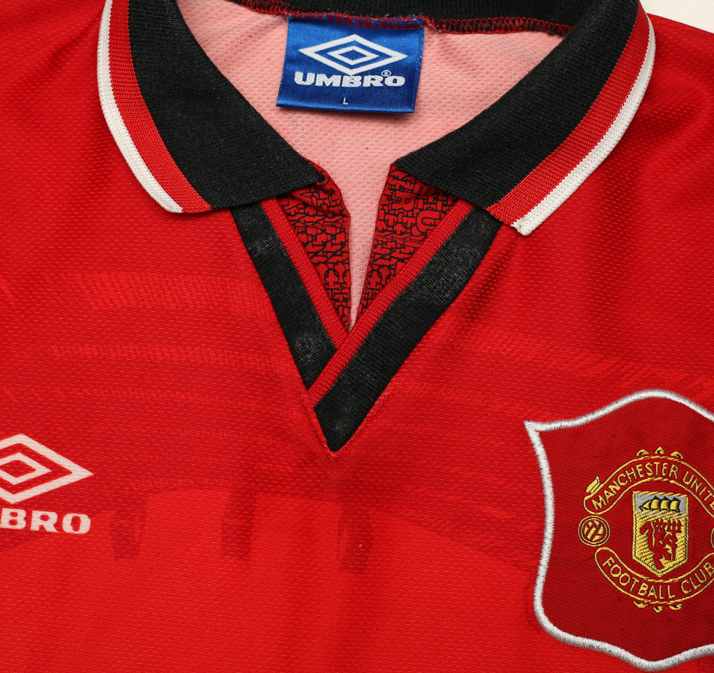 1994/96 CANTONA #7 Manchester United Vintage Umbro Football Shirt (L)