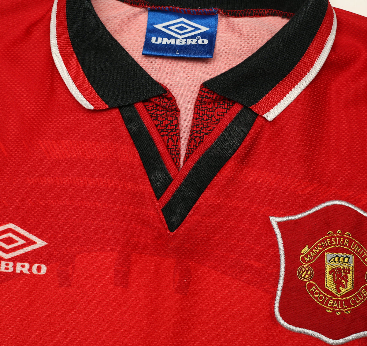1994/96 CANTONA #7 Manchester United Vintage Umbro Football Shirt (L)