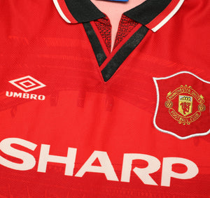 1994/96 CANTONA #7 Manchester United Vintage Umbro Football Shirt (L)