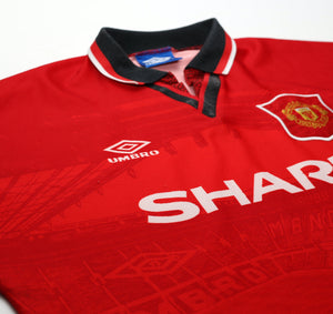 1994/96 CANTONA #7 Manchester United Vintage Umbro Football Shirt (L)