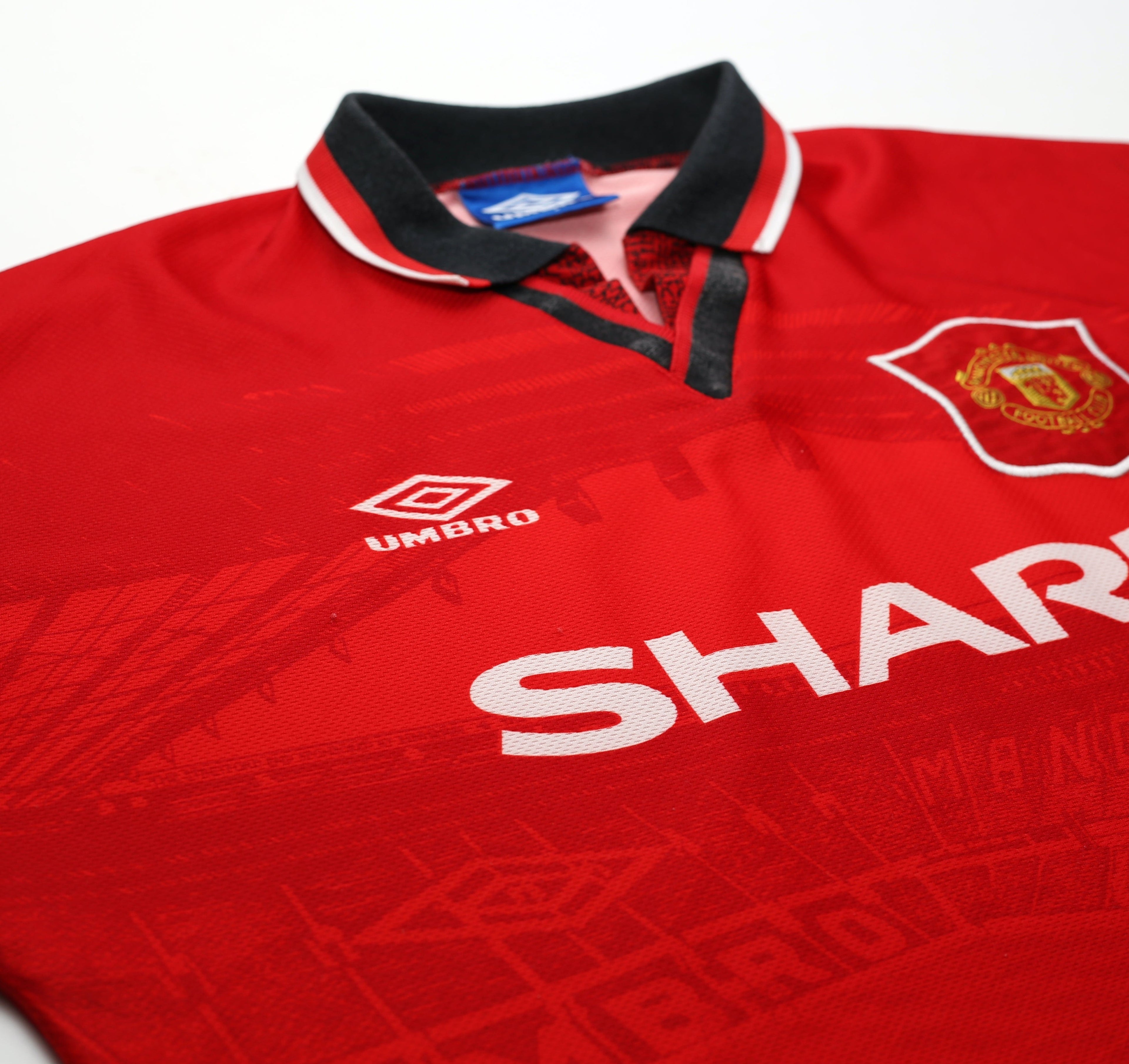 1994/96 CANTONA #7 Manchester United Vintage Umbro Football Shirt (L)