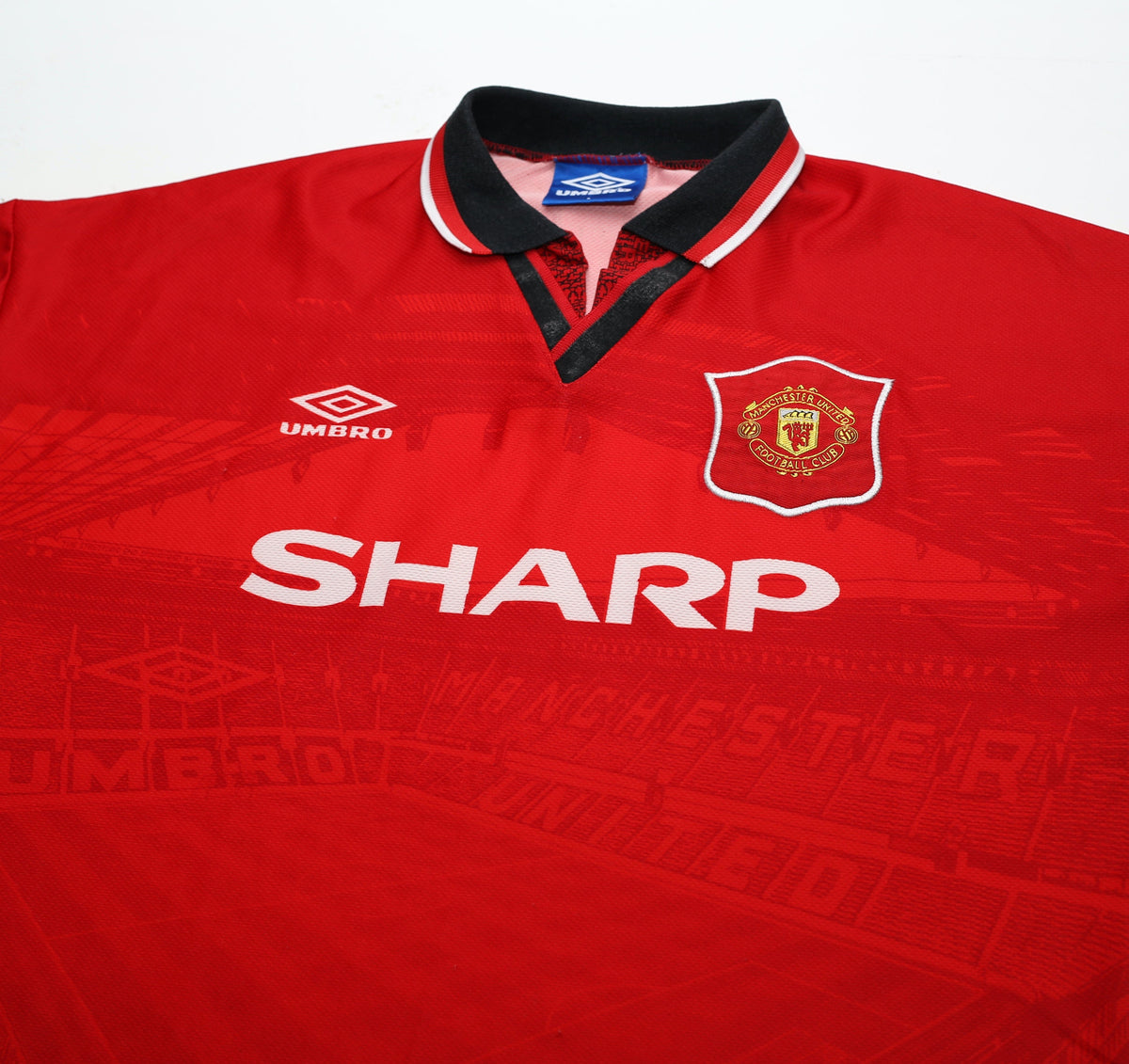 1994/96 CANTONA #7 Manchester United Vintage Umbro Football Shirt (L)