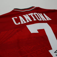 1994/96 Cantona #7 Manchester United Vintage Umbro Football Shirt (L)