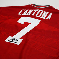 1994/96 Cantona #7 Manchester United Vintage Umbro Football Shirt (L)
