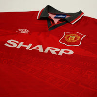 1994/96 Cantona #7 Manchester United Vintage Umbro Football Shirt (L)