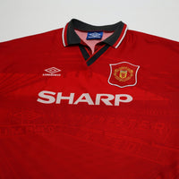 1994/96 Cantona #7 Manchester United Vintage Umbro Football Shirt (L)