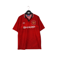 1994/96 Cantona #7 Manchester United Vintage Umbro Football Shirt (L)