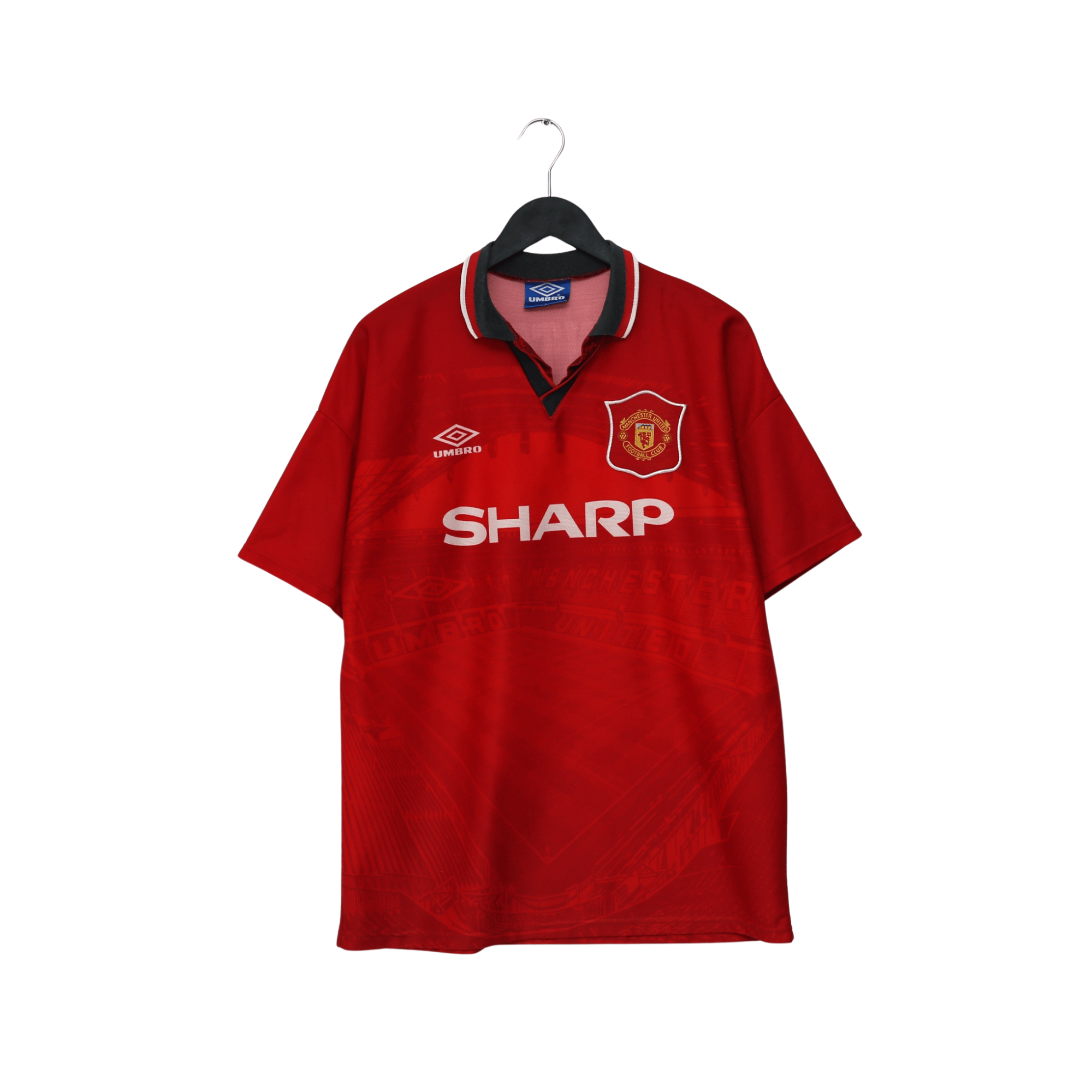 1994/96 Cantona #7 Manchester United Vintage Umbro Football Shirt (L)