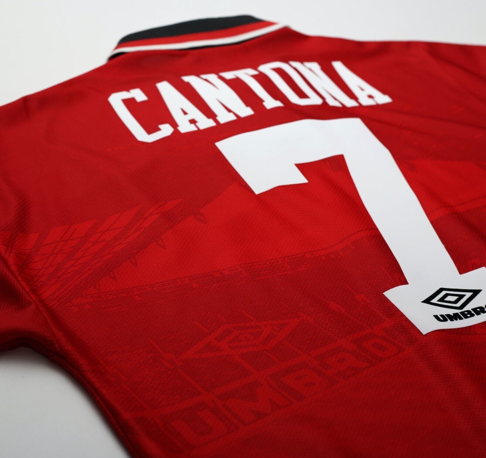 1994/96 CANTONA #7 Manchester United Vintage Umbro Football Shirt (M)