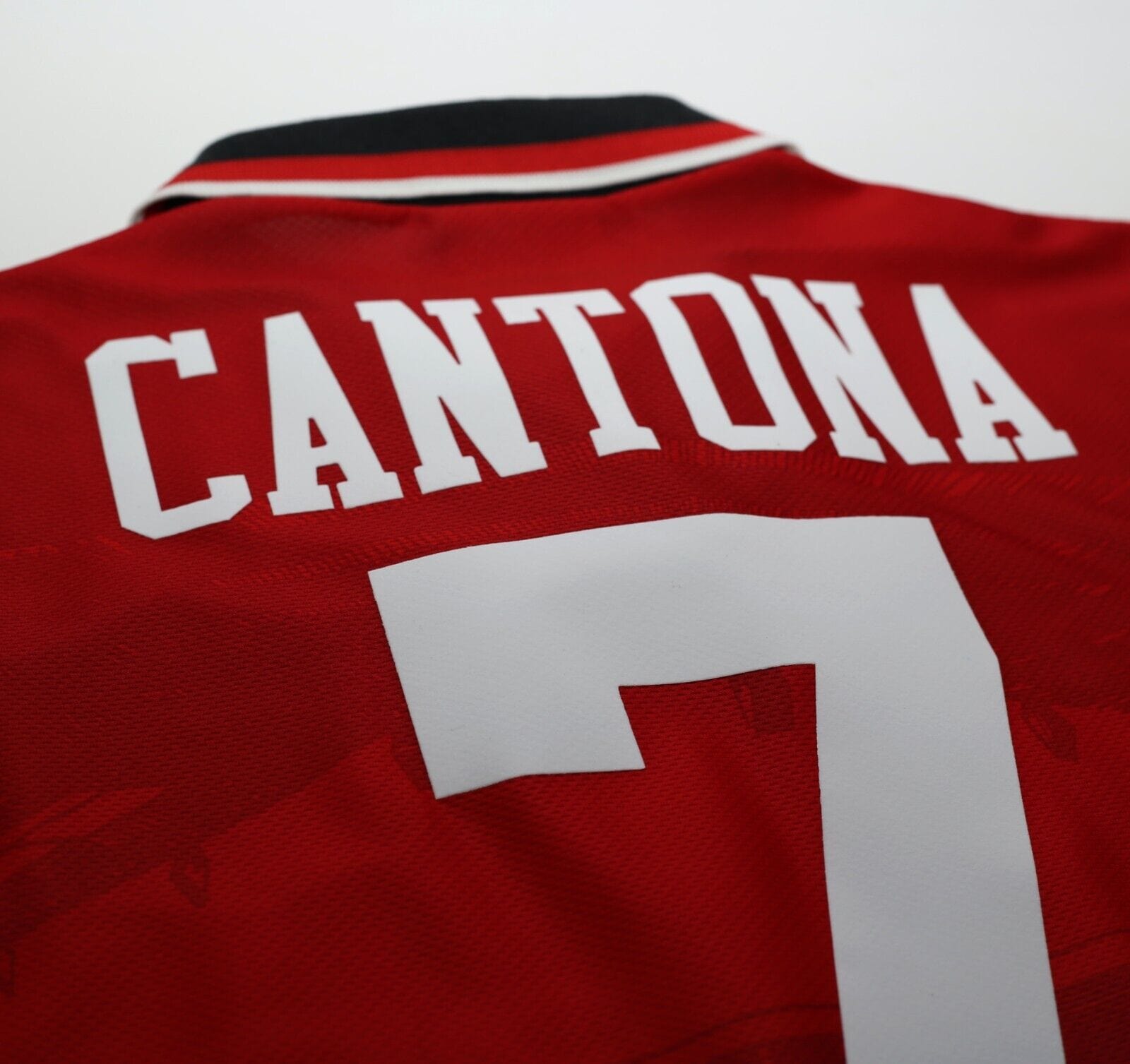 1994/96 CANTONA #7 Manchester United Vintage Umbro Football Shirt (M)