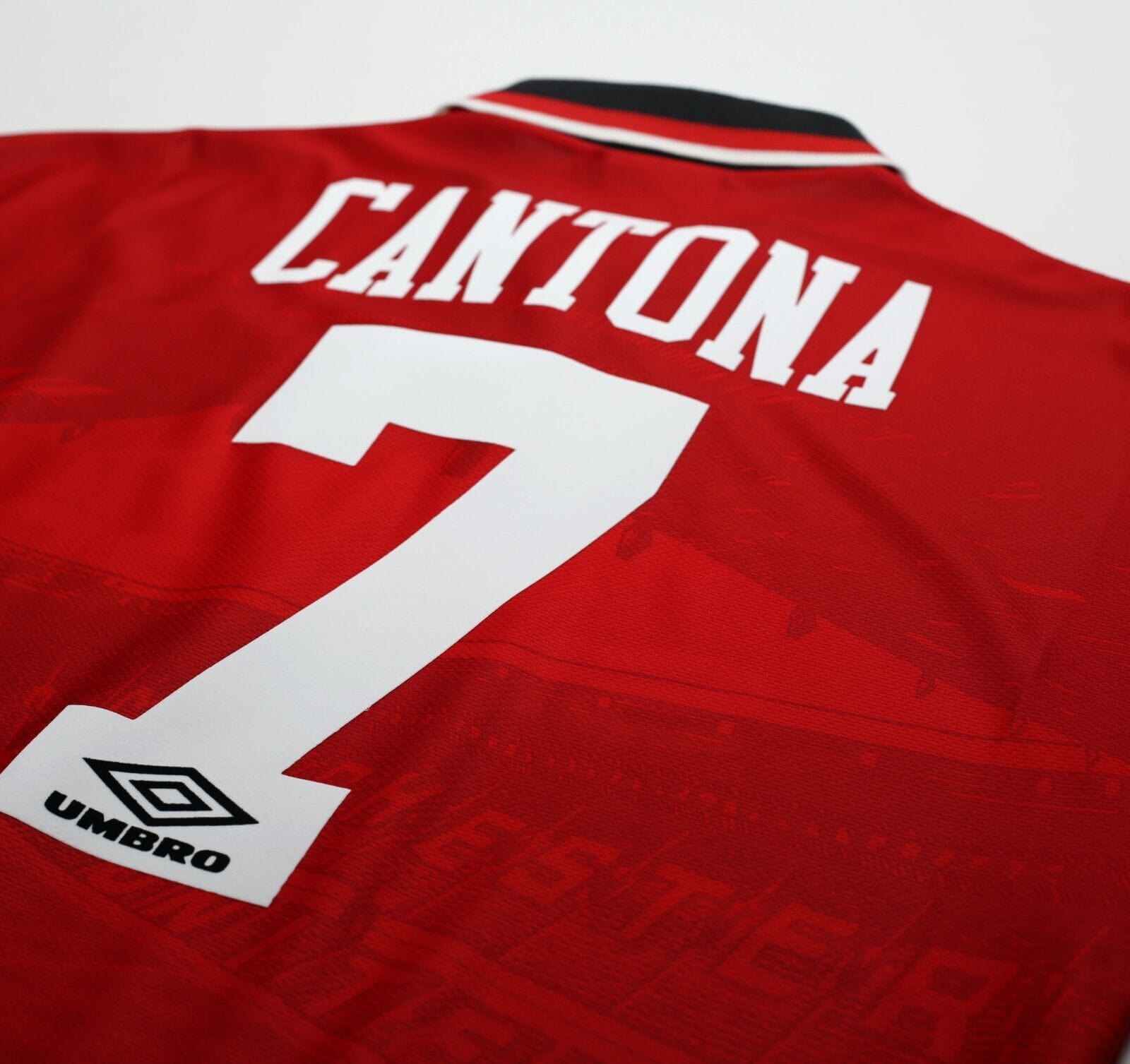 1994/96 CANTONA #7 Manchester United Vintage Umbro Football Shirt (M)