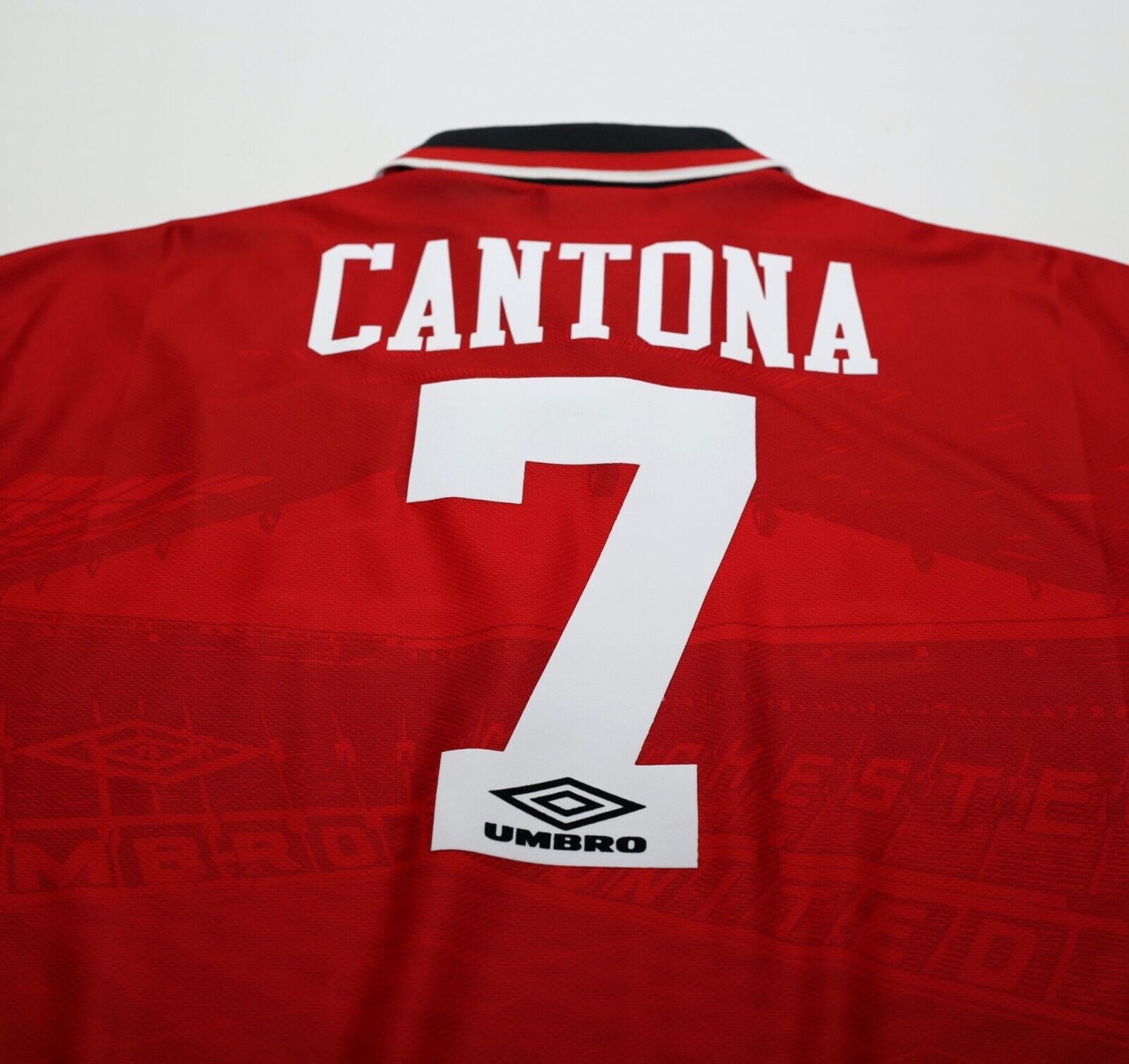 1994/96 CANTONA #7 Manchester United Vintage Umbro Football Shirt (M)