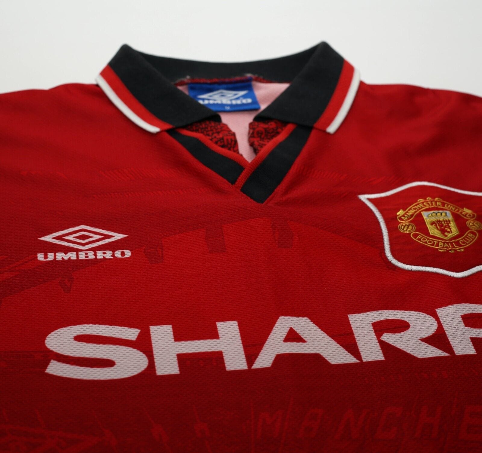 1994/96 CANTONA #7 Manchester United Vintage Umbro Football Shirt (M)