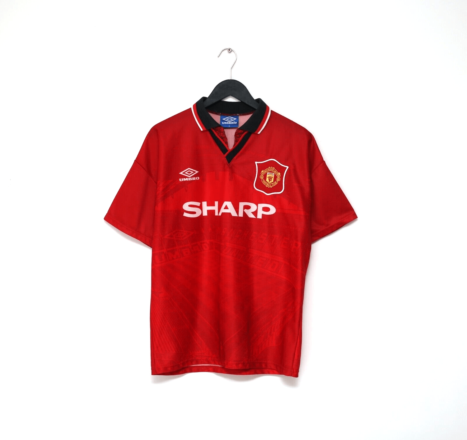 1994/96 CANTONA #7 Manchester United Vintage Umbro Football Shirt (M)