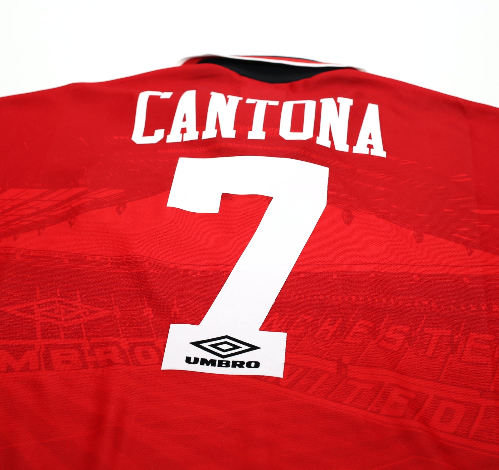 1994/96 CANTONA #7 Manchester United Vintage Umbro Football Shirt (XL/XXL)