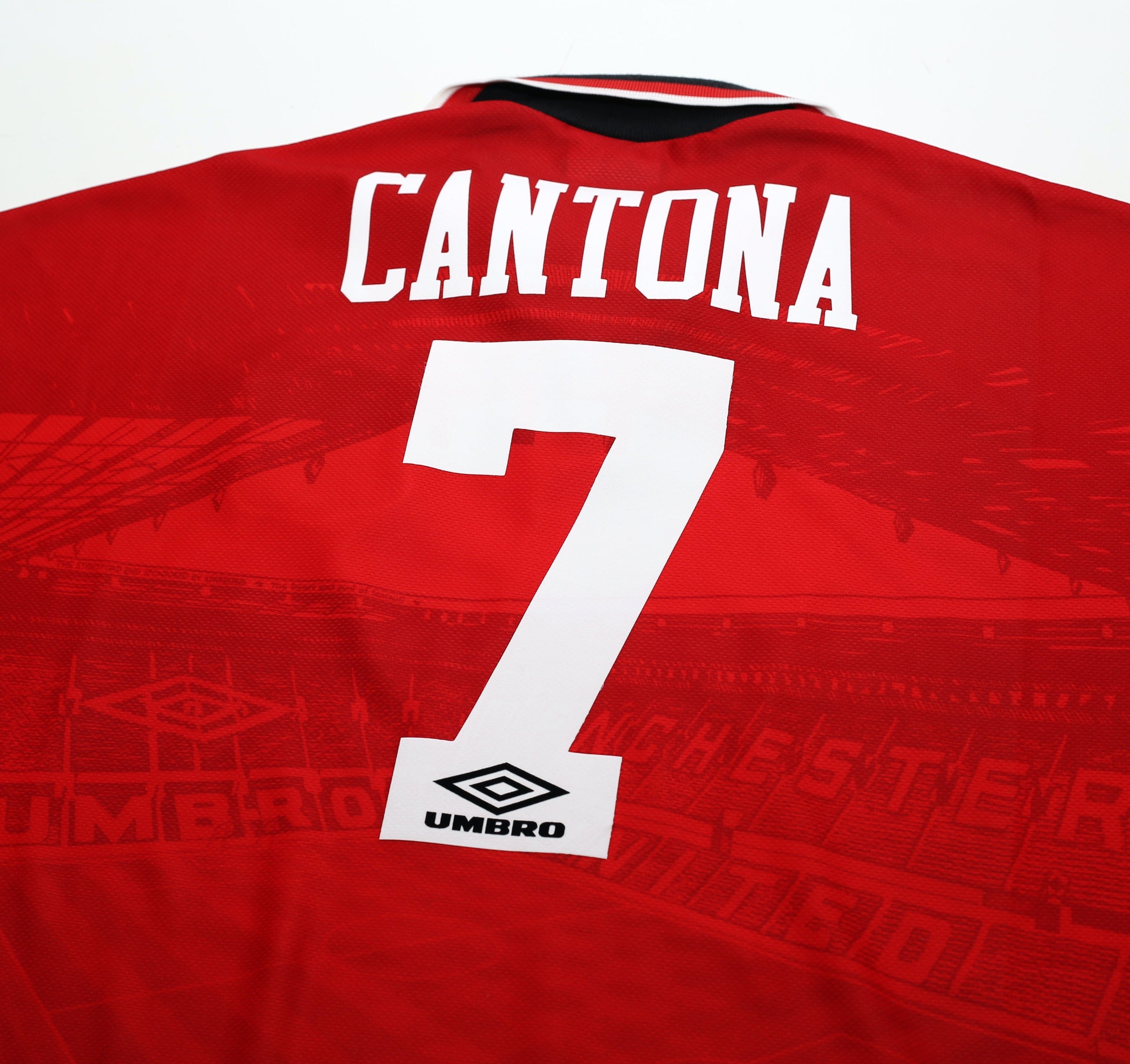1994/96 CANTONA #7 Manchester United Vintage Umbro Football Shirt (XL/XXL)