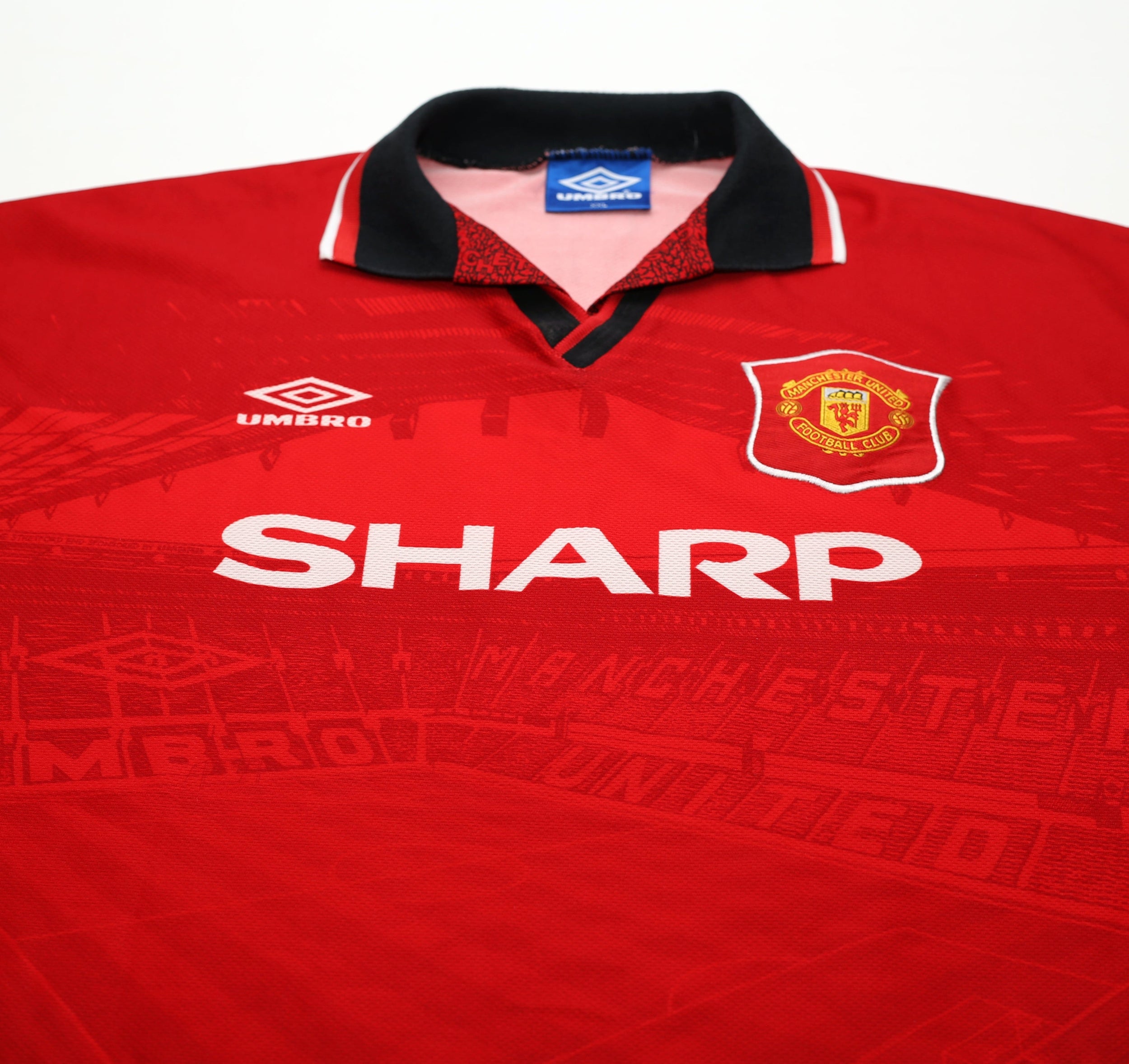 1994/96 CANTONA #7 Manchester United Vintage Umbro Football Shirt (XL/XXL)