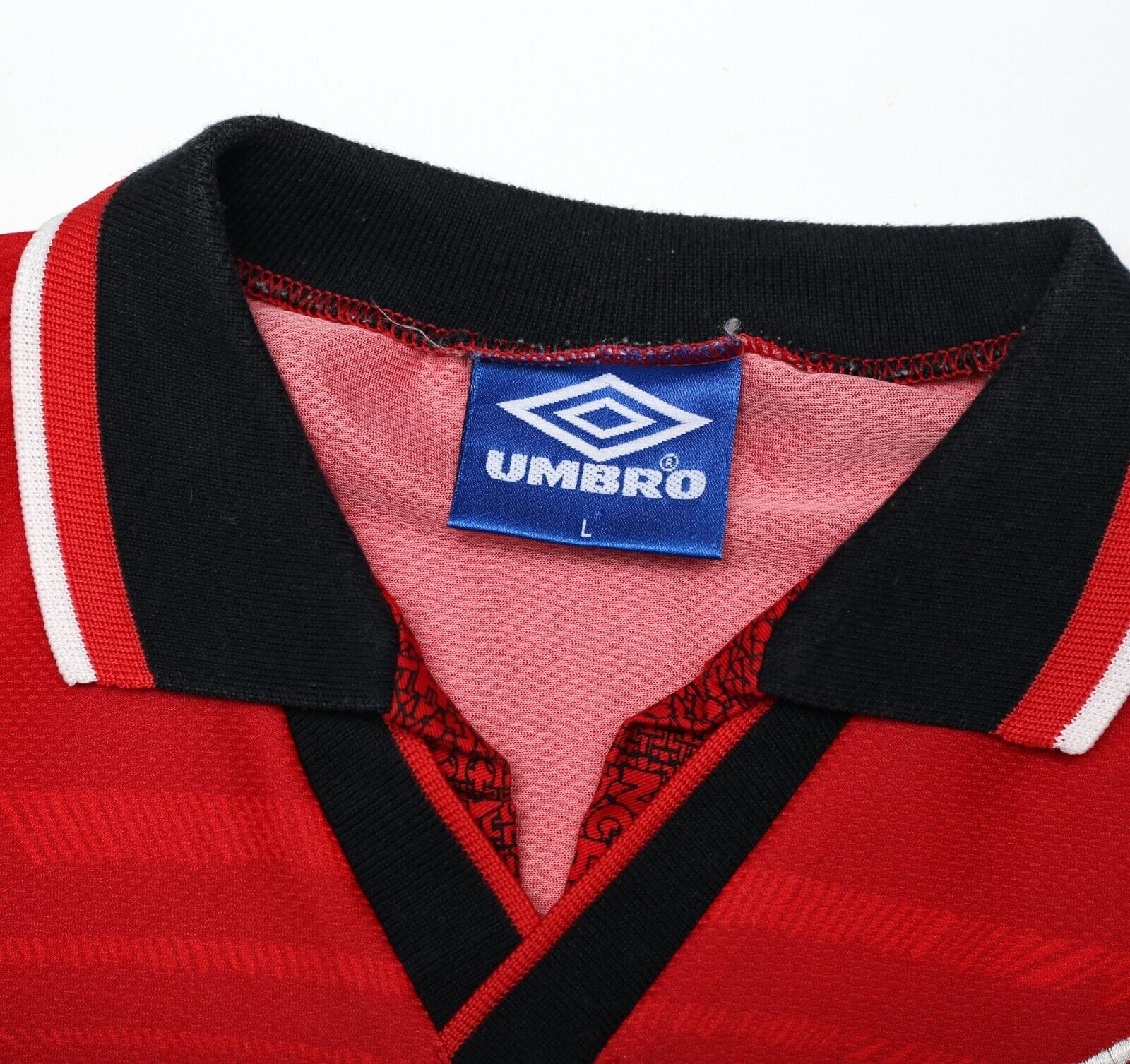 1994/96 CANTONA #7 Manchester United Vintage Umbro Home Football Shirt (L)