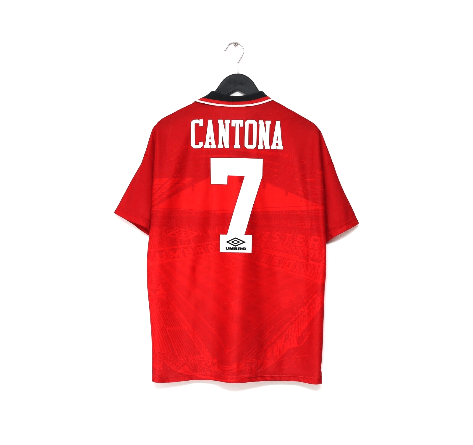 1994/96 CANTONA #7 Manchester United Vintage Umbro Home Football Shirt (L)