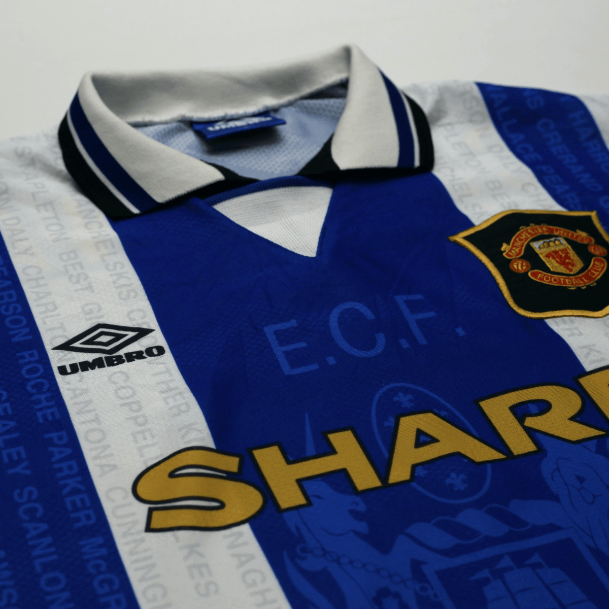 1994/96 Cantona #7 Manchester United Vintage Umbro Third Football Shirt (L)
