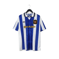 1994/96 Cantona #7 Manchester United Vintage Umbro Third Football Shirt (L)