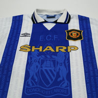 1994/96 Cantona #7 Manchester United Vintage Umbro Third Football Shirt (L)