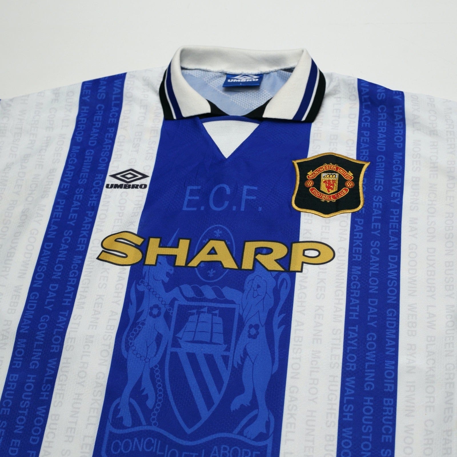1994/96 Cantona #7 Manchester United Vintage Umbro Third Football Shirt (L)