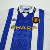 1994/96 Cantona #7 Manchester United Vintage Umbro Third Football Shirt (L)