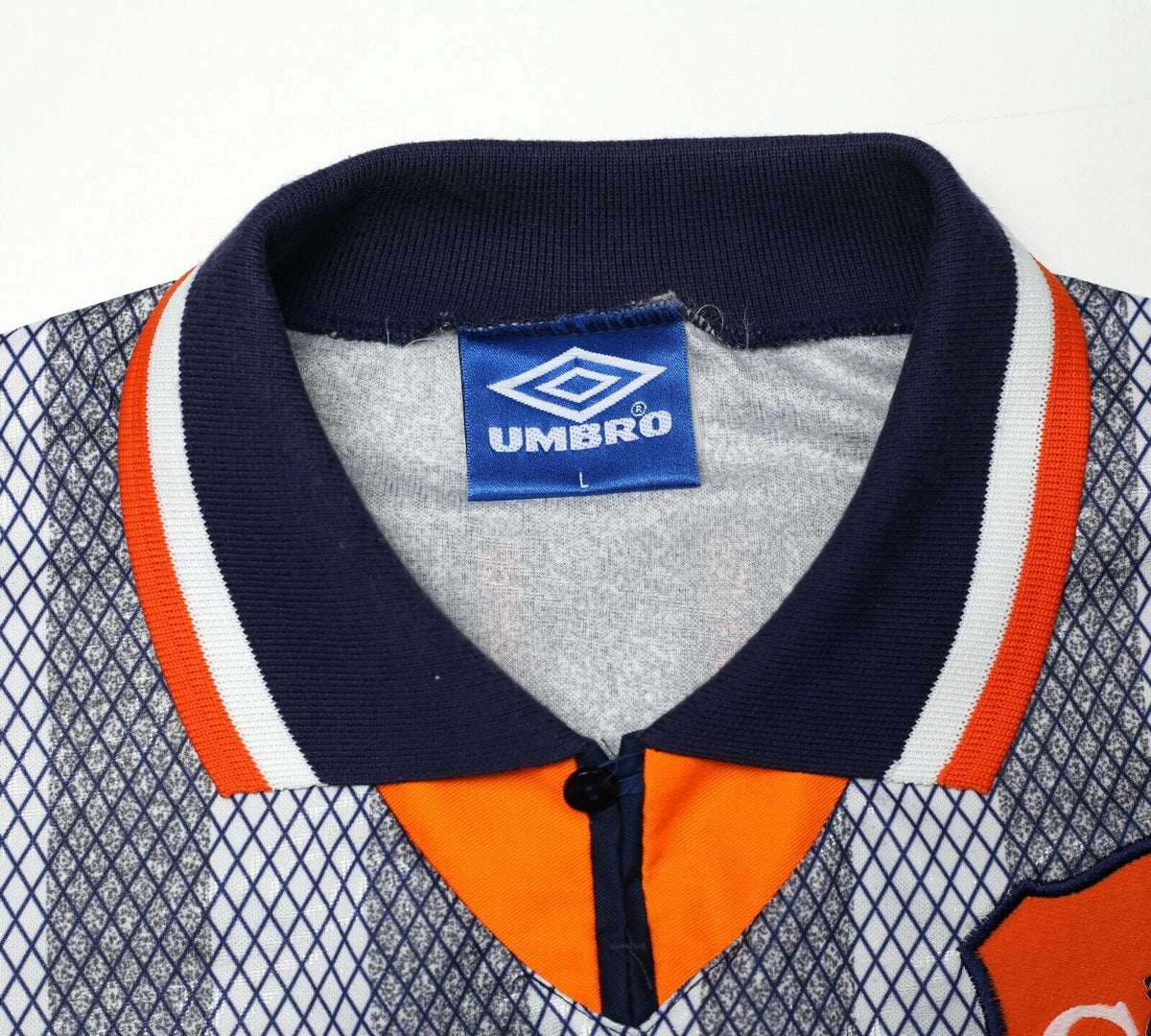 1994/96 GULLIT #4 Chelsea Vintage Umbro Away Football Shirt Jersey (L)