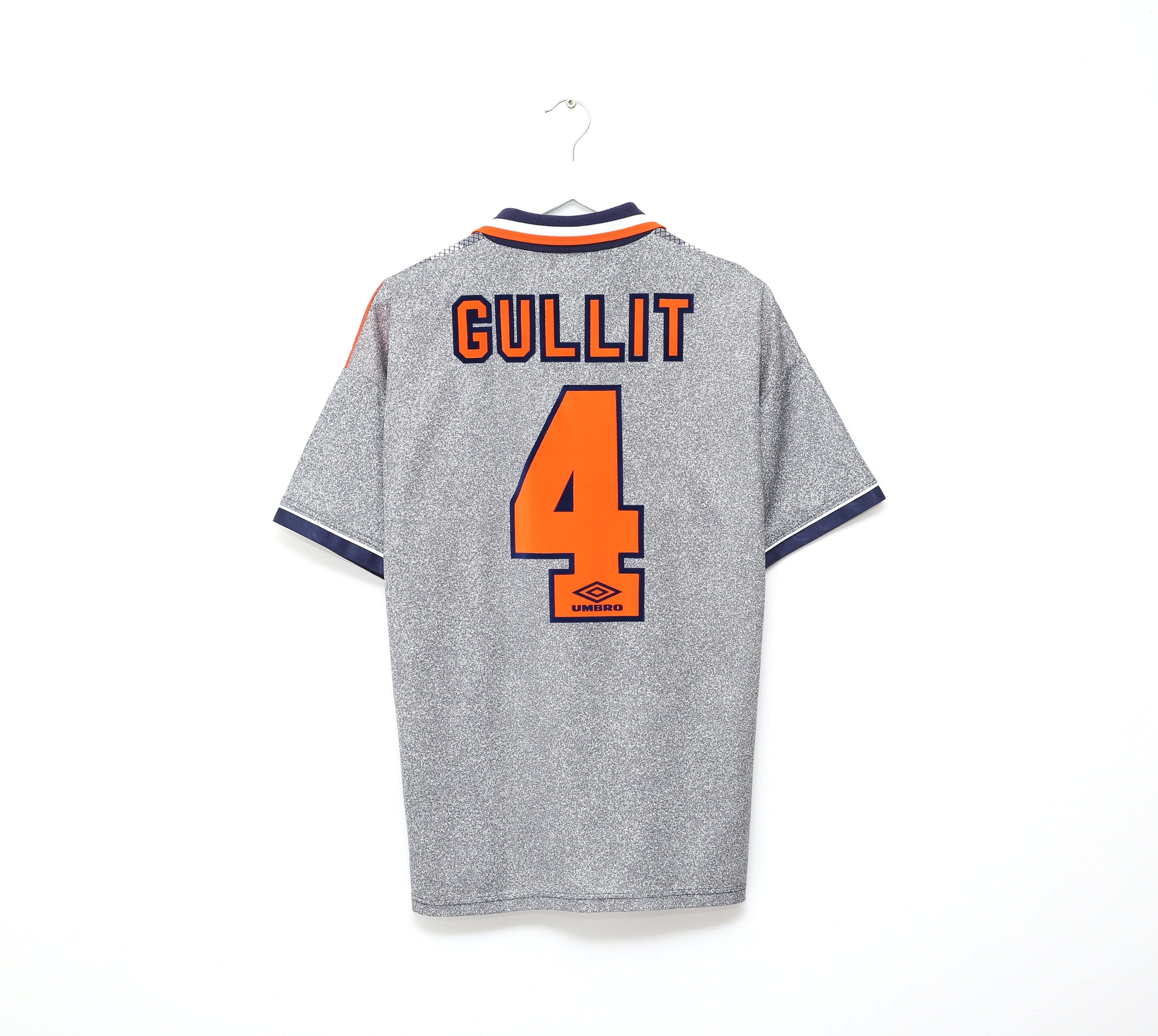 1994/96 GULLIT #4 Chelsea Vintage Umbro Away Football Shirt Jersey (L)