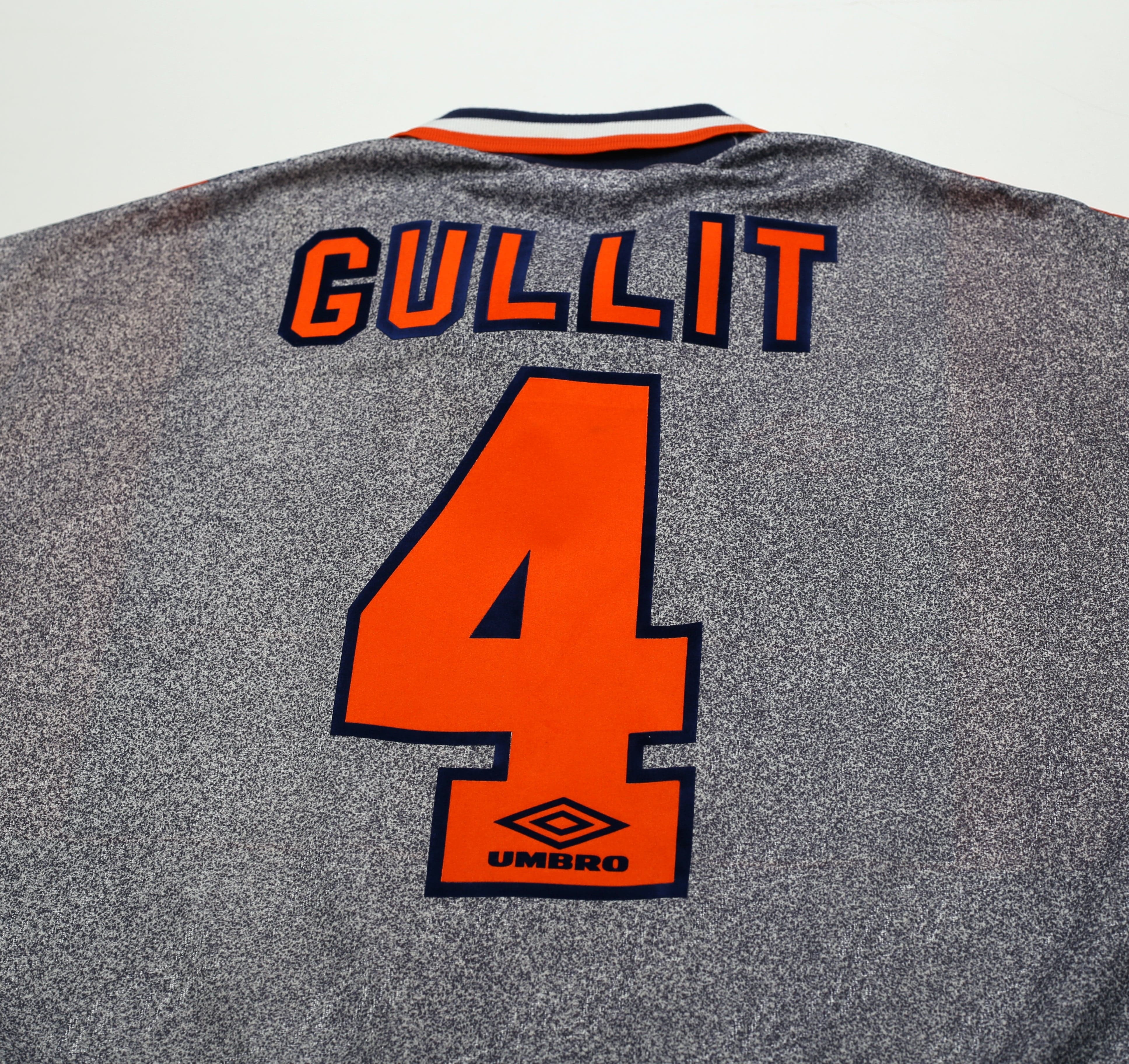 1994/96 GULLIT #4 Chelsea Vintage Umbro Away Football Shirt Jersey (XL)