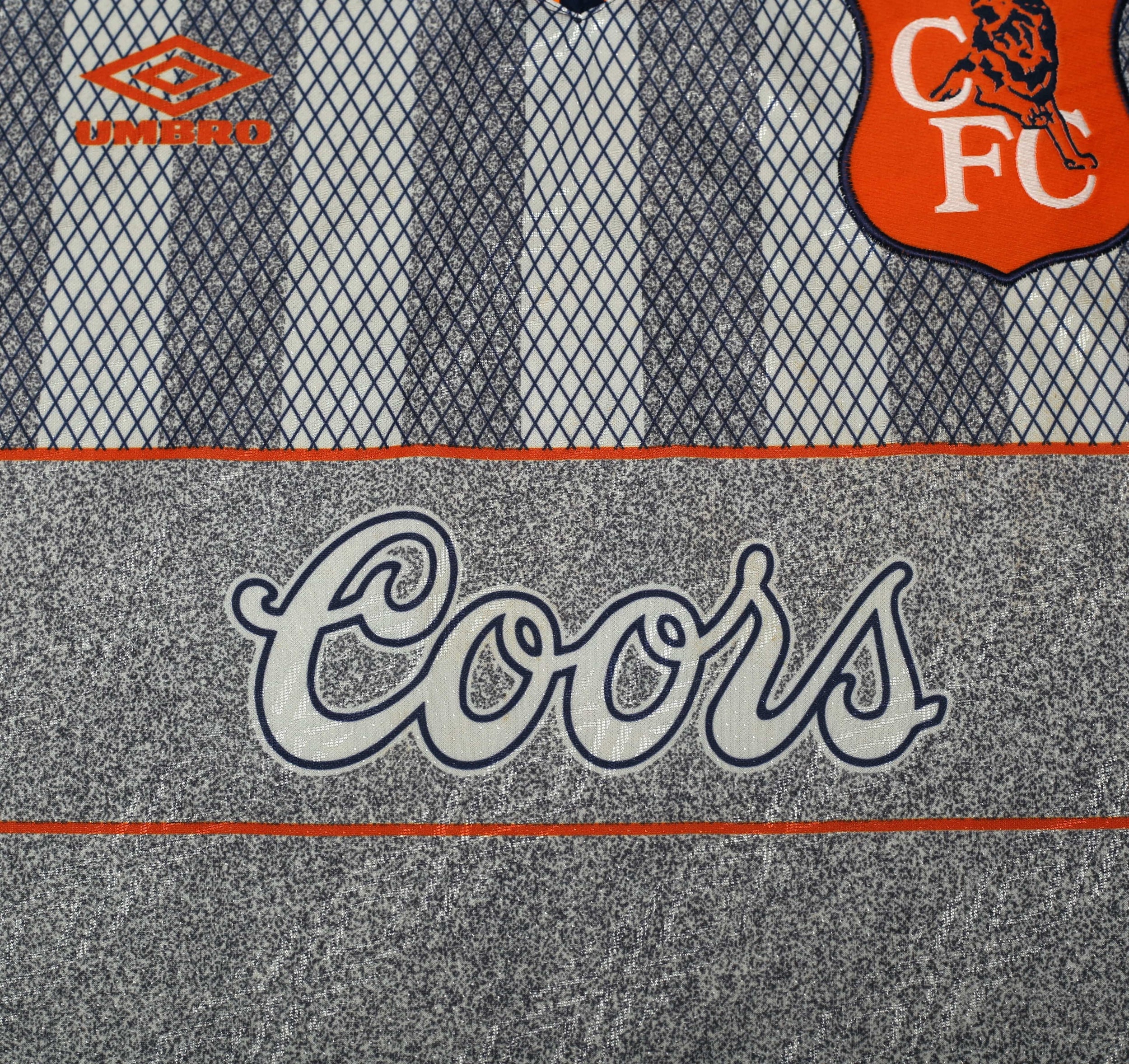 1994/96 GULLIT #4 Chelsea Vintage Umbro Away Football Shirt Jersey (XL)